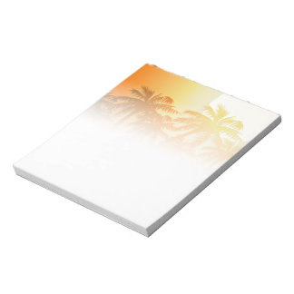 Bloc-note Palmiers tropicaux au coucher du soleil