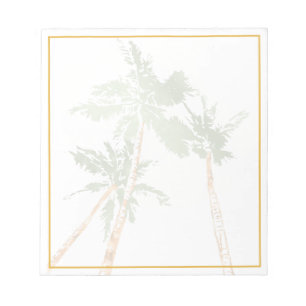 Bloc-note Palmiers Tropicaux Hawaï Bordure Dorée