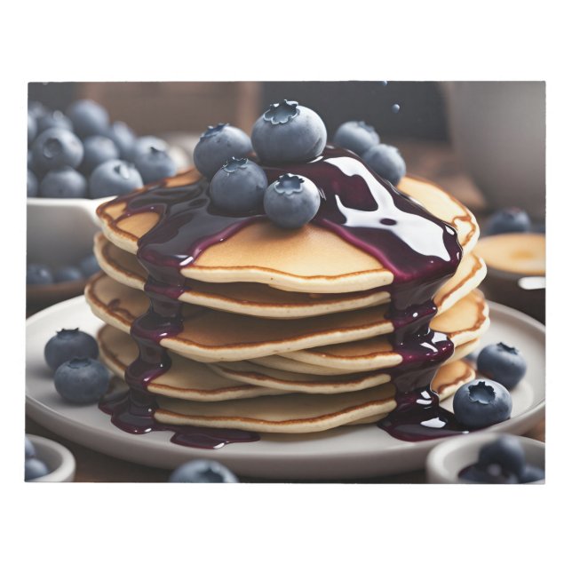 Bloc-note Pancakes aux bleuets (Devant)