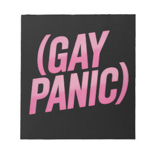 Bloc-note Panique gay protestation LGBTQ Fierté