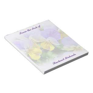 Bloc-note Pansies - violet et jaune