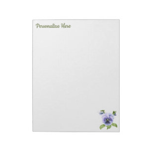 Bloc-note Pansies violettes