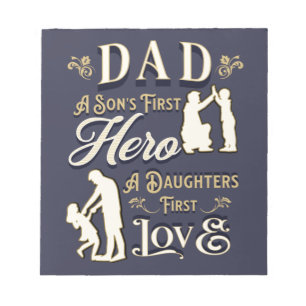 Bloc-note Papa A Son's First A Daughter First Love