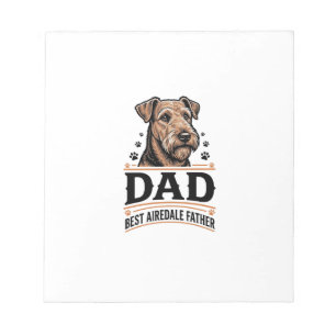 Bloc-note Papa Airedale Terrier T-shirt vintage pour papa ch