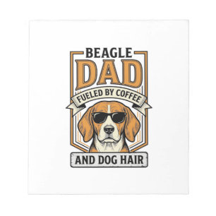 Bloc-note Papa Beagle alimenté par le café et le maillot de 