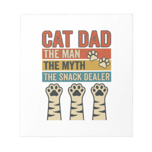 Bloc-note Papa Chat Le Fournisseur de Snacks Chemise Vintage
