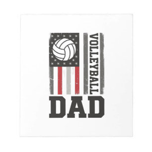 Bloc-note Papa de volley Drapeau américain Gravure vintage D