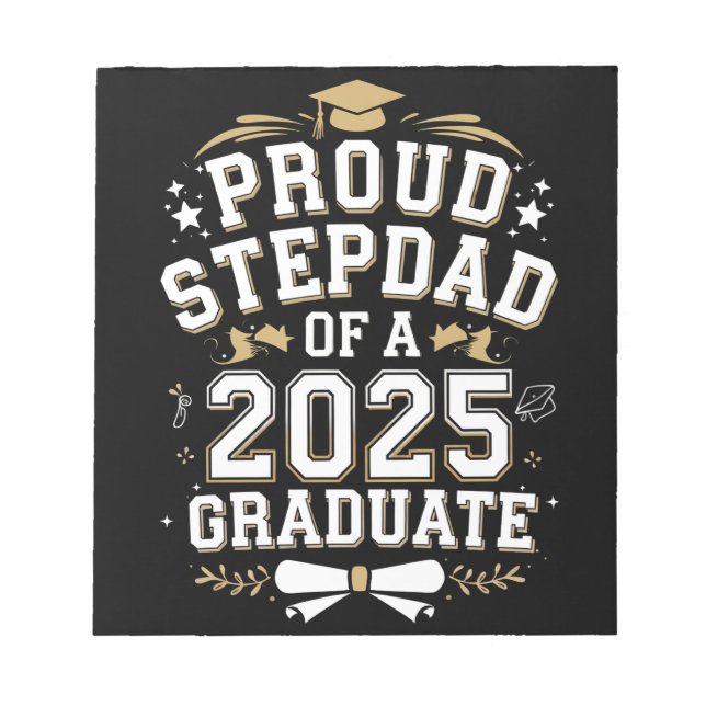 Bloc-note Papa Fier D'un Diplômé De 2025 Remise Des Diplômes (Devant)
