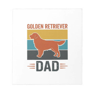 Bloc-note Papa Golden Retriever Conception Vectorielle pour 