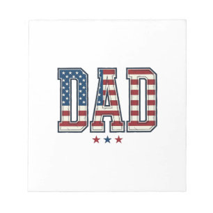 Bloc-note Papa patriote Drapeau américain Design vectoriel v