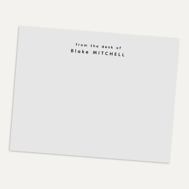 Bloc-note Papeterie grise moderne avec monogramme From The D (Créateur téléchargé)