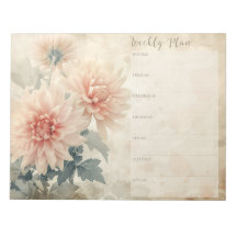 Papeterie hebdomadaire vintage Floral