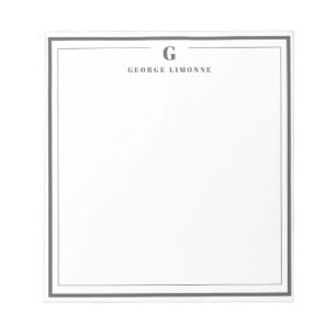 Bloc-note Papeterie personnalisée avec monogramme et bordure