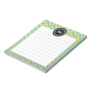 Bloc-note Papier à lettres chic aquarelle et monogramme en o