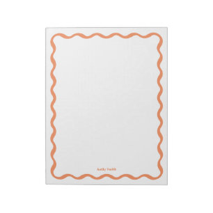 Bloc-note Papier à lettres classique rétro Wavy Apricot pers