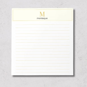 Bloc-note Papier à lettres personnalisé Elegant Serif Crème
