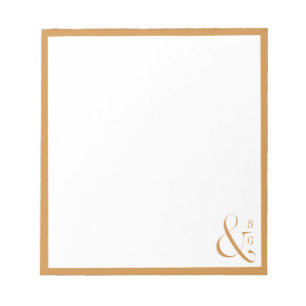 Bloc-note Papier à lettres personnalisé monogramme d'automne
