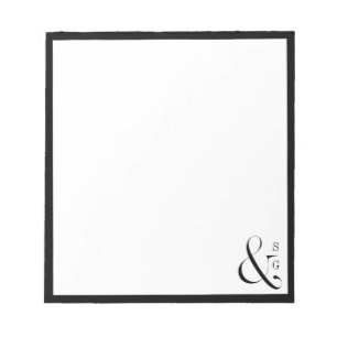 Bloc-note Papier à lettres personnalisé monogramme minimal p