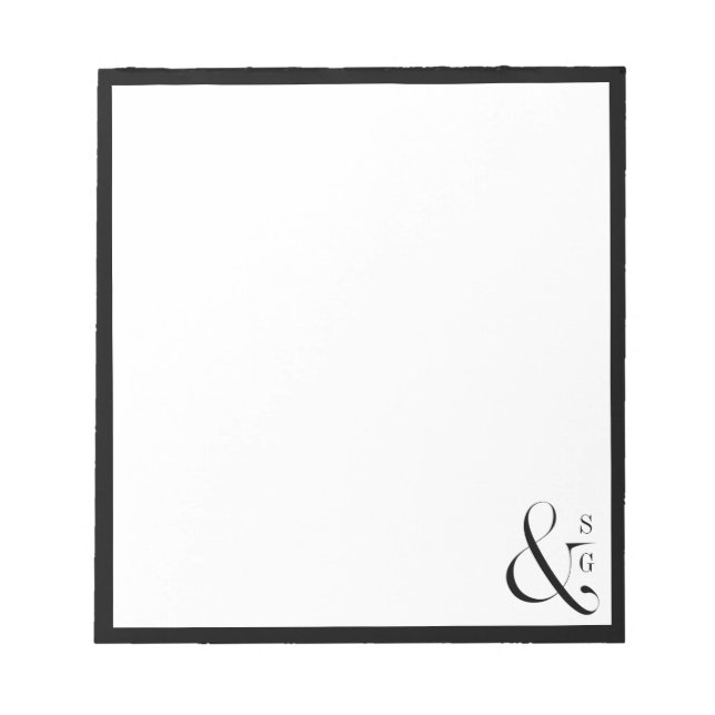 Bloc-note Papier à lettres personnalisé monogramme minimal p (Devant)