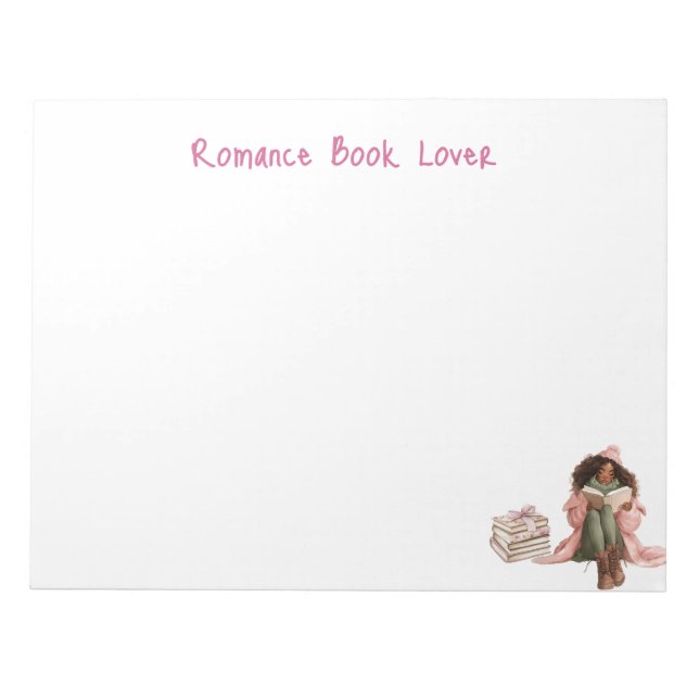 Bloc-note Papier à lettres personnalisées Lover du livre Bla (Devant)