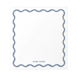 Bloc-note Papier à lettres personnalisées Retro Wavy