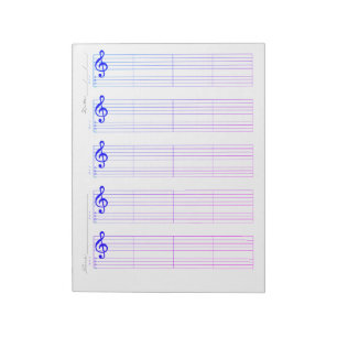 Bloc-note Papier à musique avec tablature pour Ukulele – Mod