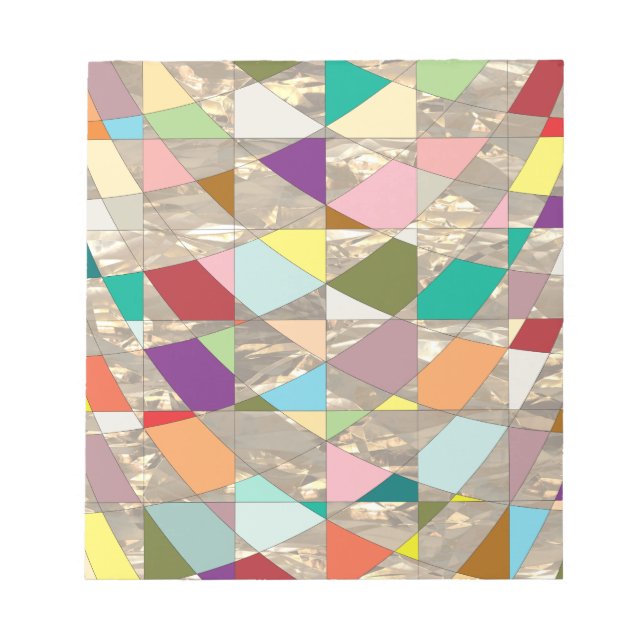 Bloc-note Papier à rebut or couleur Abstraite (Devant)