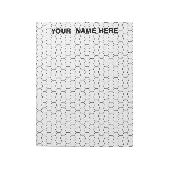 Bloc-note Papier graphique Hexagon grand format personnalisé (Tourné)