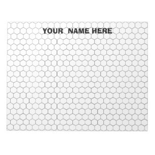 Bloc-note Papier graphique Hexagon grand format personnalisé
