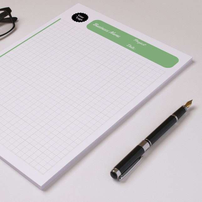 Bloc-note Papier imprimable Feuilles de graphiques en ingéni (Printable Paper Green Engineering Graph Sheets Notepad)