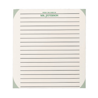 Bloc-note Papier ligné pour enseignant Clean Green depuis le