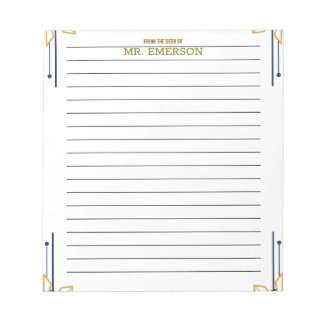 Bloc-note Papier ligné spécial pour enseignant de la part de
