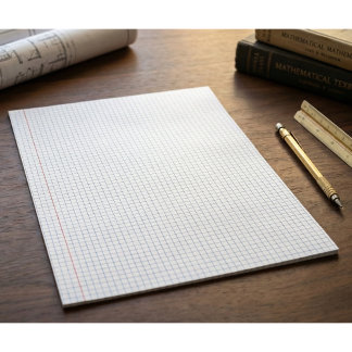 Bloc-note Papier quadrillé fond Mathématiques Grille Feuille