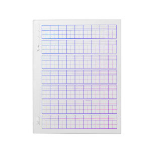 Bloc-note Papier quadrillé Pinyin Tianzi, entraînement à l'é