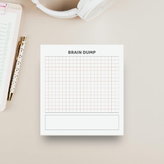 Bloc-note Papier quadrillé pour déversement de cerveau