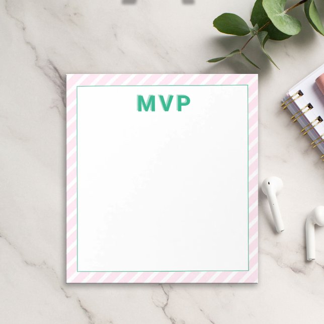 Bloc-note Papiers Notepads modernes personnalisés à rayures  (Créateur téléchargé)