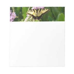 Bloc-note Papillon à queue d'hirondelle sur des fleurs sauva