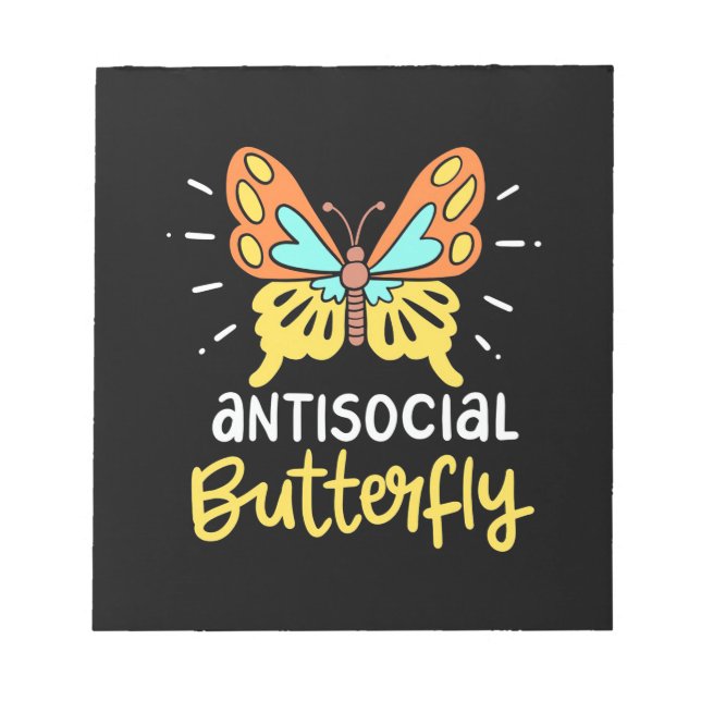 Bloc-note Papillon antisocial (Devant)