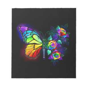 Bloc-note Papillon arc-en-ciel