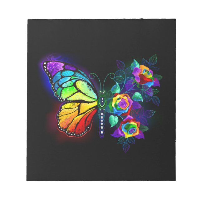 Bloc-note Papillon arc-en-ciel (Devant)