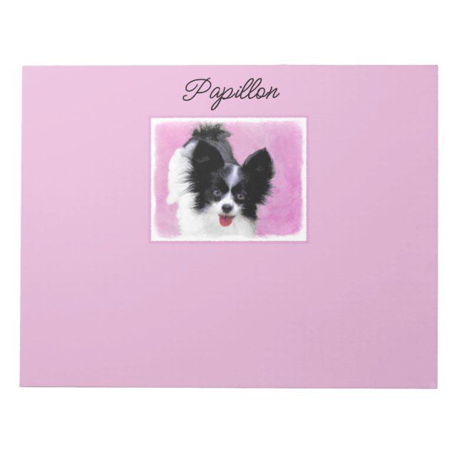 Bloc-note Papillon (blanc et noir) Peinture - Note d'art pou (Devant)