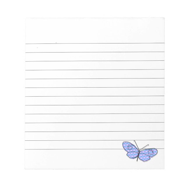 Bloc-note Papillon cosmique à ligne personnalisée (Devant)
