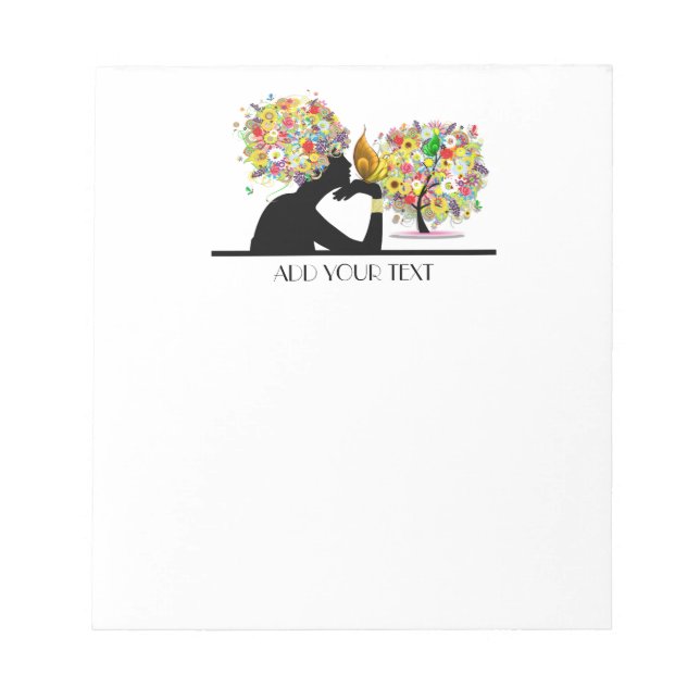 Bloc-note Papillon floral (Devant)