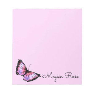 Bloc-note "Papillon rose"
