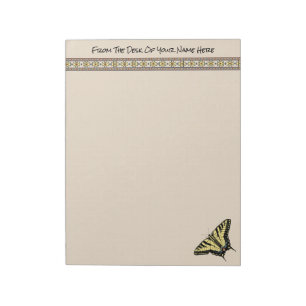Bloc-note Papillon Southwestern jaune Swallowtail