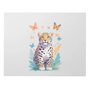 Bloc-note Papillon vectoriel léopard adorable animal amusant