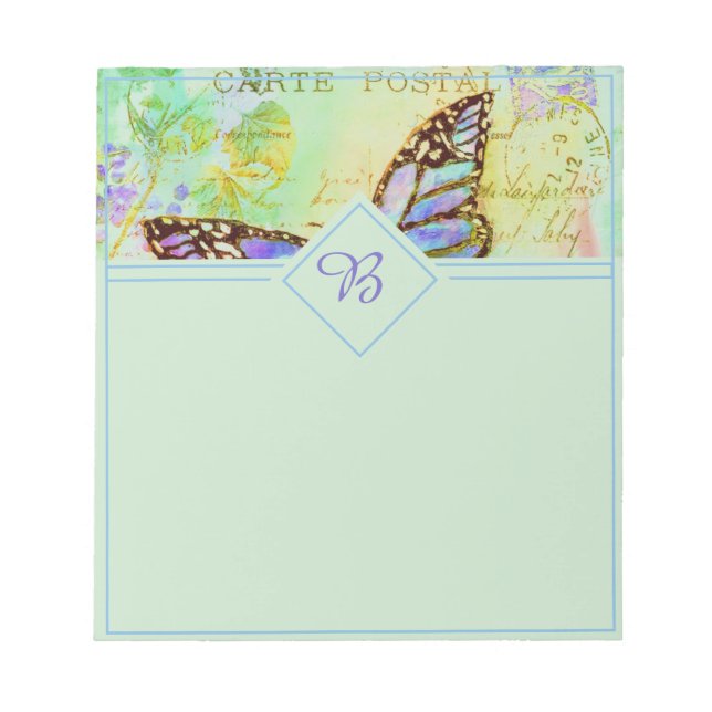 Bloc-note Papillon vintage (Devant)