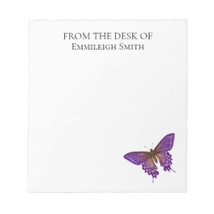 Bloc-note Papillon Violet Élégant De la part de