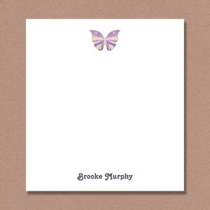 Bloc-note Papillon Violet Moderne Personnalisé