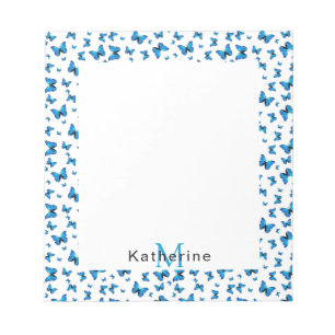 Bloc-note Papillons bleus